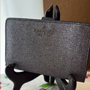 Kate Spade Navy Blue Glitter Wallet EUC!!